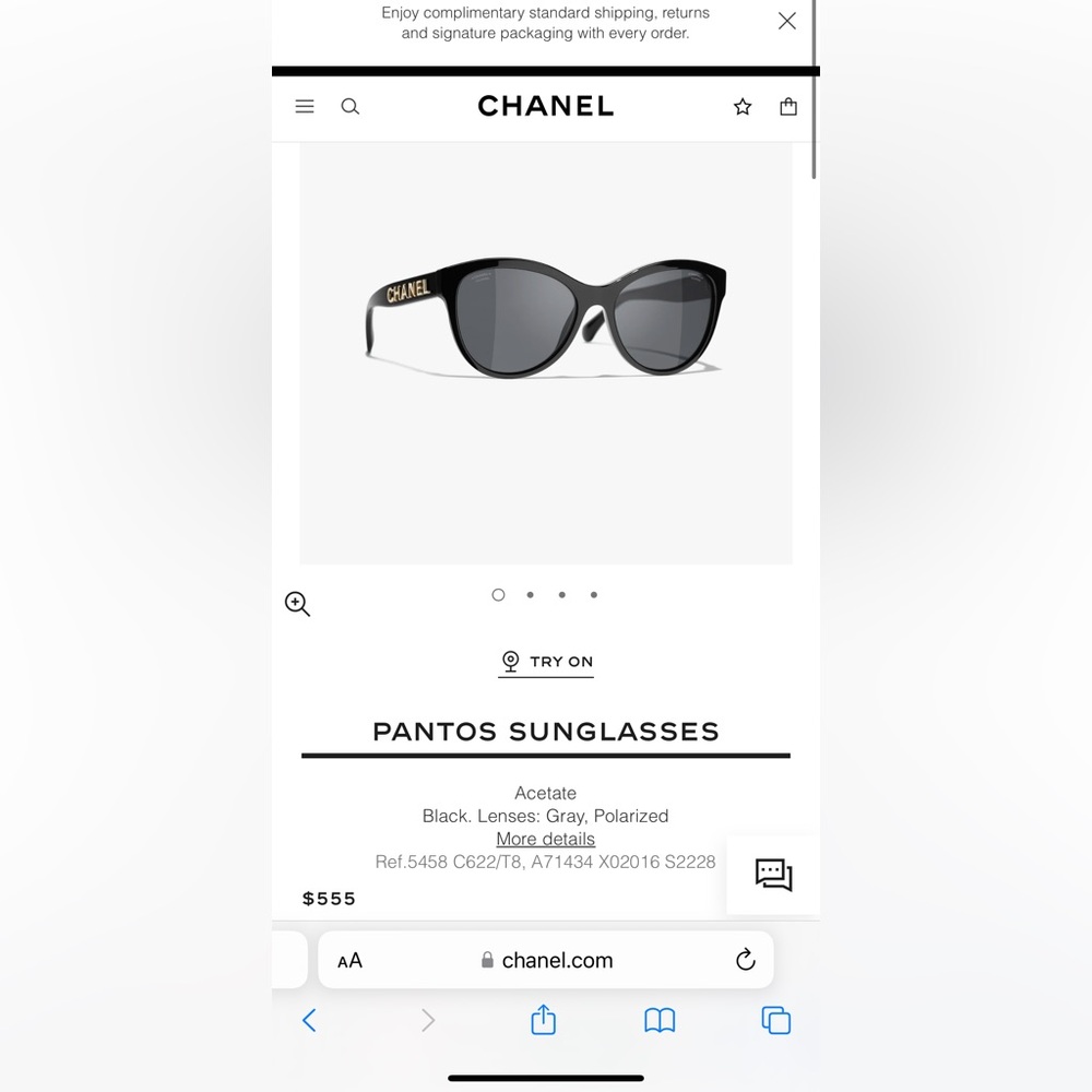 Chanel cat eye sunglasses